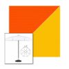 Picture of Orange Sunflower | 6.5' Fiberglass Patio Umbrella Sunbrella® Awning Fabric