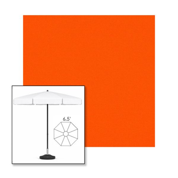 Picture of Orange | 6.5' Fiberglass Patio Umbrella Sunbrella® Awning Fabric