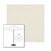 Picture of Oyster | 6.5' Fiberglass Patio Umbrella Sunbrella® Awning Fabric