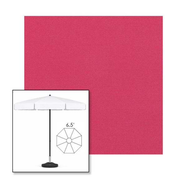 Picture of Pink | 6.5' Fiberglass Patio Umbrella Sunbrella® Awning Fabric