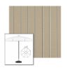 Picture of Putty Regimental | 6.5' Fiberglass Patio Umbrella Sunbrella® Awning Fabric