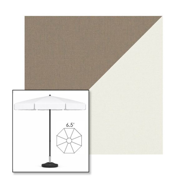 Picture of Taupe Natural | 6.5' Fiberglass Patio Umbrella Sunbrella® Awning Fabric