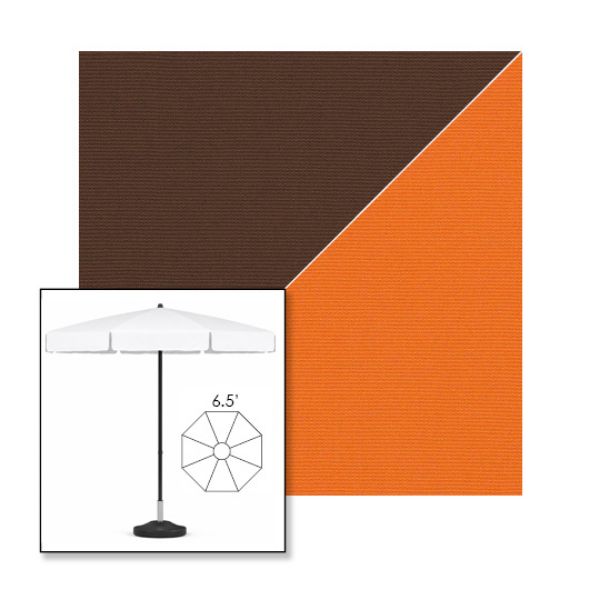 Picture of True Brown Tuscan | 6.5' Fiberglass Patio Umbrella Sunbrella® Awning Fabric