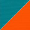Picture of Turquoise Orange | 6.5' Fiberglass Patio Umbrella Sunbrella® Awning Fabric