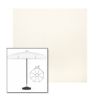 Picture of White | 6.5' Fiberglass Patio Umbrella Sunbrella® Awning Fabric