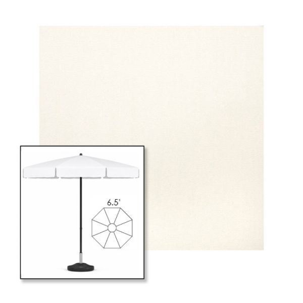 Picture of White | 6.5' Fiberglass Patio Umbrella Sunbrella® Awning Fabric