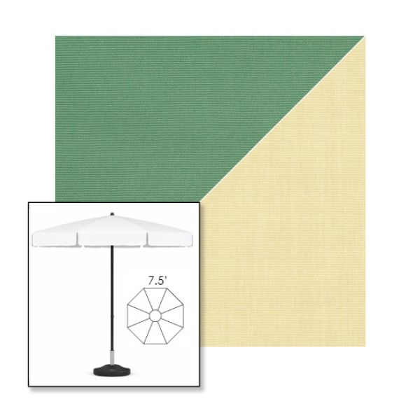 Picture of Basil Parchment | 7.5' Fiberglass Patio Umbrella Sunbrella® Awning Fabric