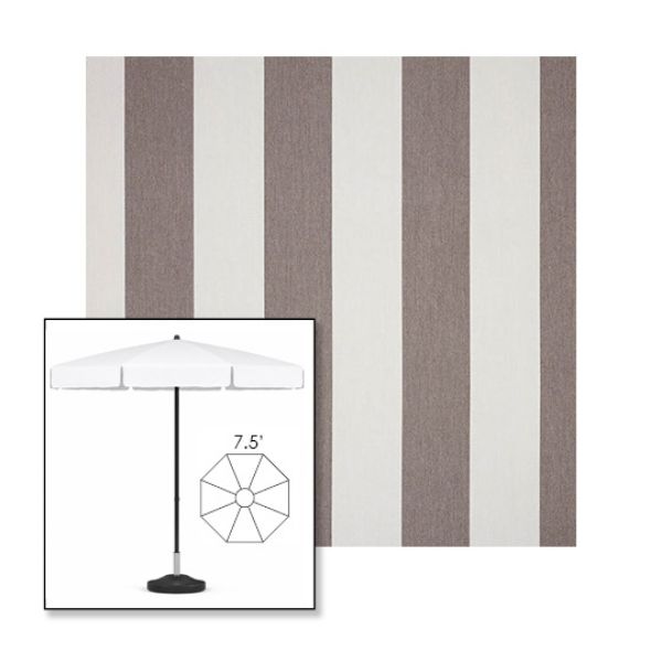 Picture of Beaufort Mushroom | 7.5' Fiberglass Patio Umbrella Sunbrella® Awning Fabric