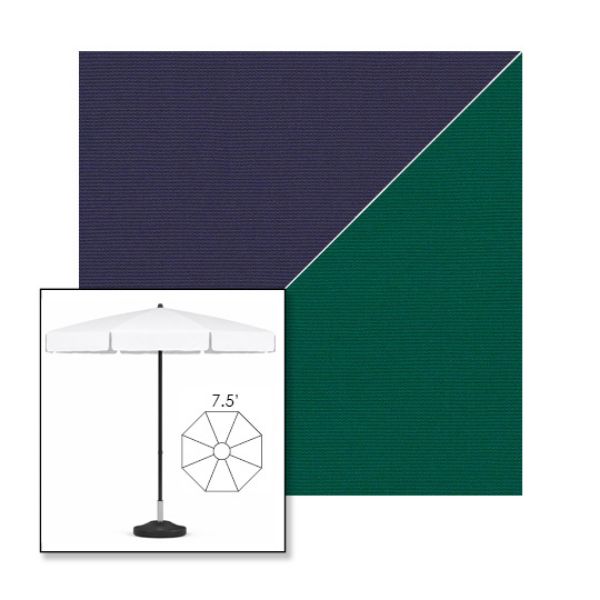 Picture of Captain Navy Forest Green | 7.5' Fiberglass Patio Umbrella Sunbrella® Awning Fabric