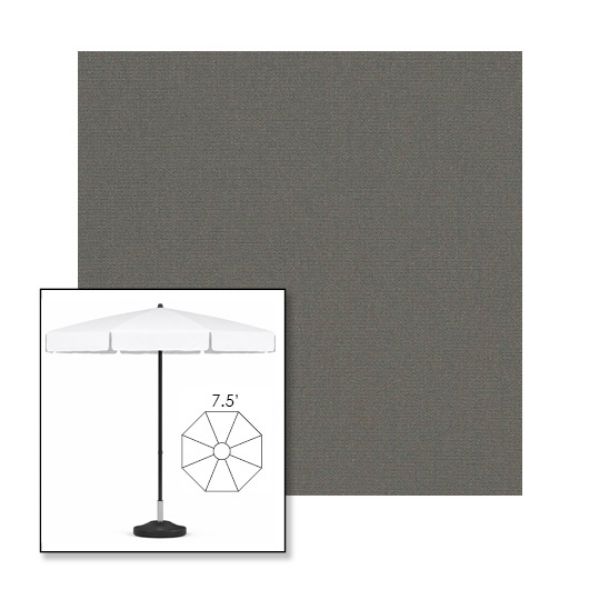Picture of Charcoal Grey | 7.5' Fiberglass Patio Umbrella Sunbrella® Awning Fabric