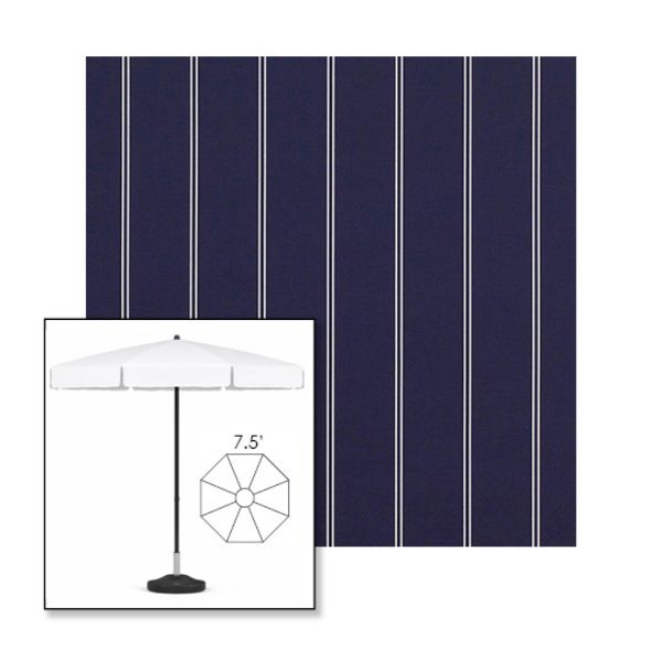 Picture of Cooper Navy | 7.5' Fiberglass Patio Umbrella Sunbrella® Awning Fabric