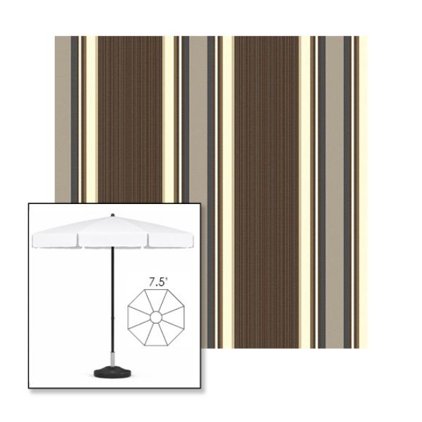Picture of Emblem Badger | 7.5' Fiberglass Patio Umbrella Sunbrella® Awning Fabric