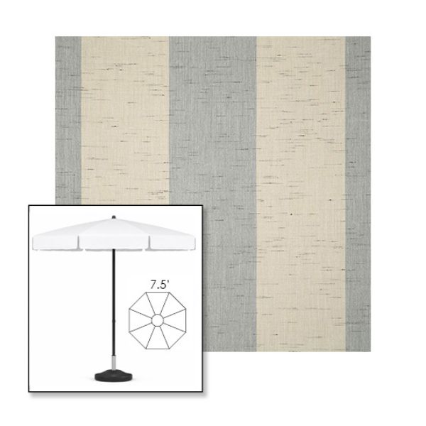 Picture of Era Ash | 7.5' Fiberglass Patio Umbrella Sunbrella® Awning Fabric