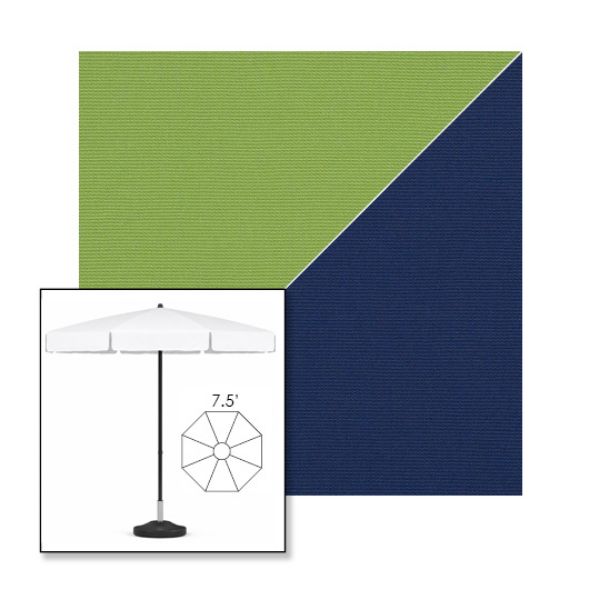 Picture of Ginkgo Marine Blue | 7.5' Fiberglass Patio Umbrella Sunbrella® Awning Fabric