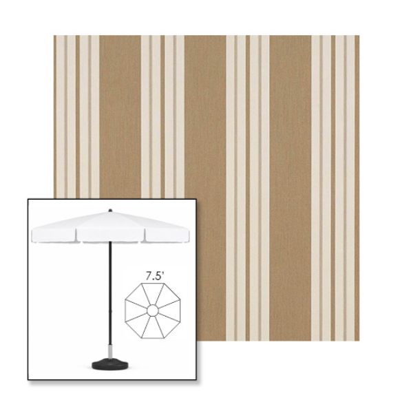 Picture of Heather Beige Classic | 7.5' Fiberglass Patio Umbrella Sunbrella® Awning Fabric