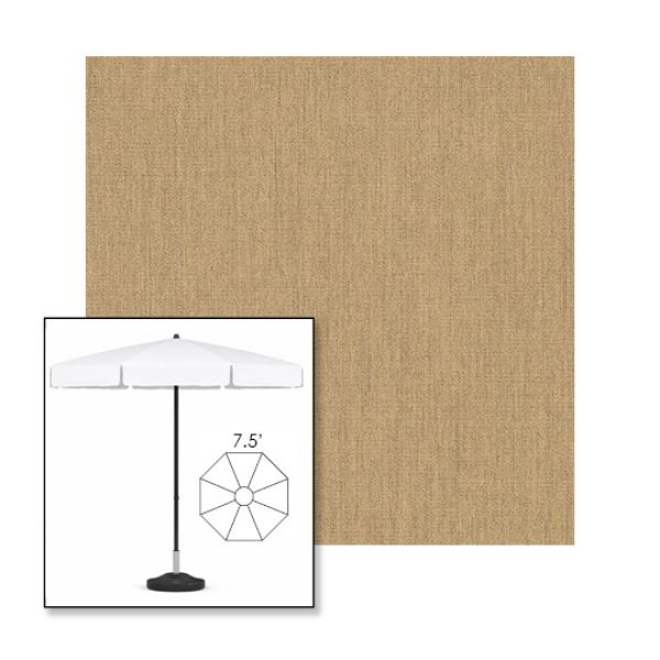 Picture of Heather Beige | 7.5' Fiberglass Patio Umbrella Sunbrella® Awning Fabric