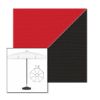 Picture of Jockey Red Black | 7.5' Fiberglass Patio Umbrella Sunbrella® Awning Fabric
