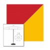 Picture of Jockey Red Yellow | 7.5' Fiberglass Patio Umbrella Sunbrella® Awning Fabric