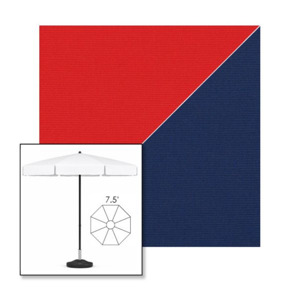 Picture of Logo Red Marine Blue | 7.5' Fiberglass Patio Umbrella Sunbrella® Awning Fabric