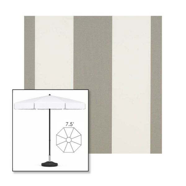 Picture of Manhattan Fog | 7.5' Fiberglass Patio Umbrella Sunbrella® Awning Fabric