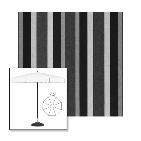 Picture of Marco Black | 7.5' Fiberglass Patio Umbrella Sunbrella® Awning Fabric