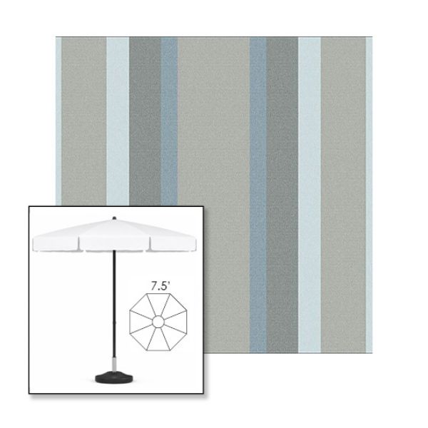 Picture of Marco Blue Grey | 7.5' Fiberglass Patio Umbrella Sunbrella® Awning Fabric