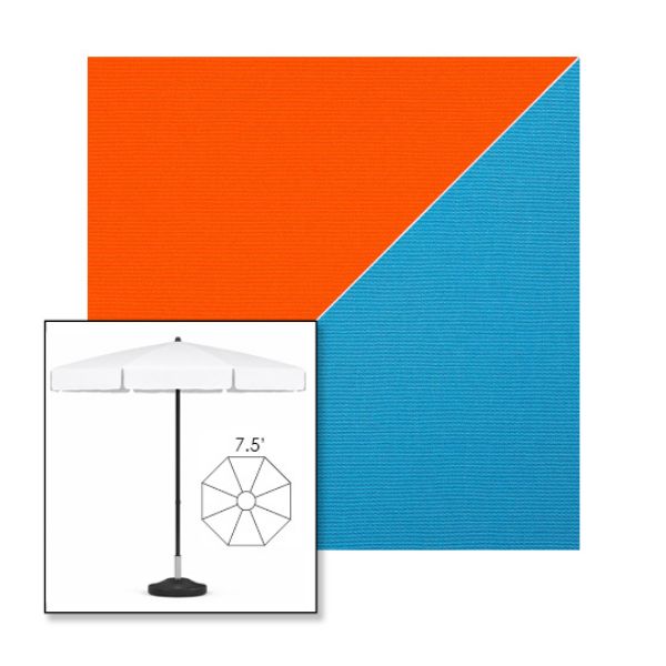 Picture of Orange Azure | 7.5' Fiberglass Patio Umbrella Sunbrella® Awning Fabric