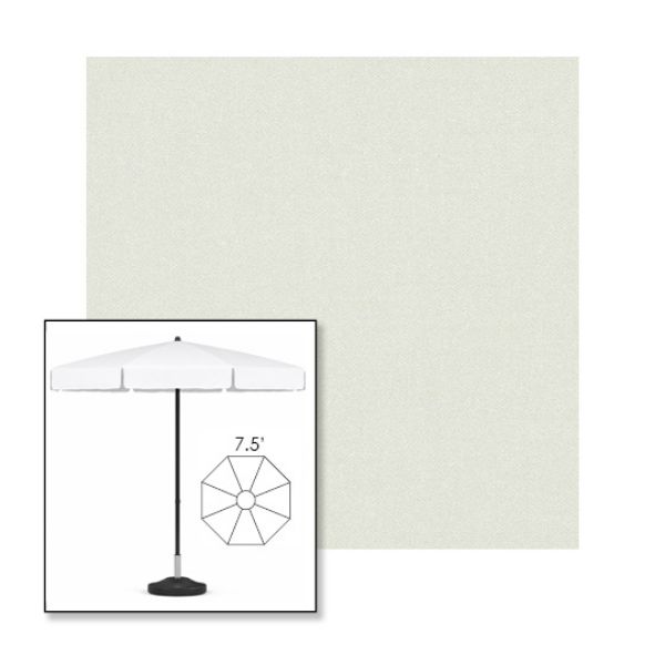 Picture of Silver | 7.5' Fiberglass Patio Umbrella Sunbrella® Awning Fabric