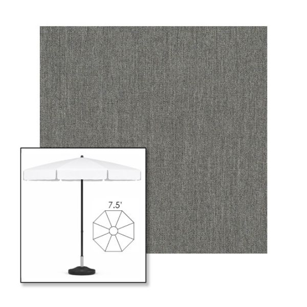 Picture of Smoke | 7.5' Fiberglass Patio Umbrella Sunbrella® Awning Fabric