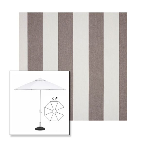Picture of Beaufort Mushroom | 6.5' Fiberglass Market Umbrella Sunbrella® Awning Fabric