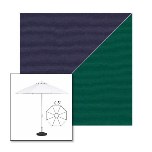 Picture of Captain Navy Forest Green | 6.5' Fiberglass Market Umbrella Sunbrella® Awning Fabric