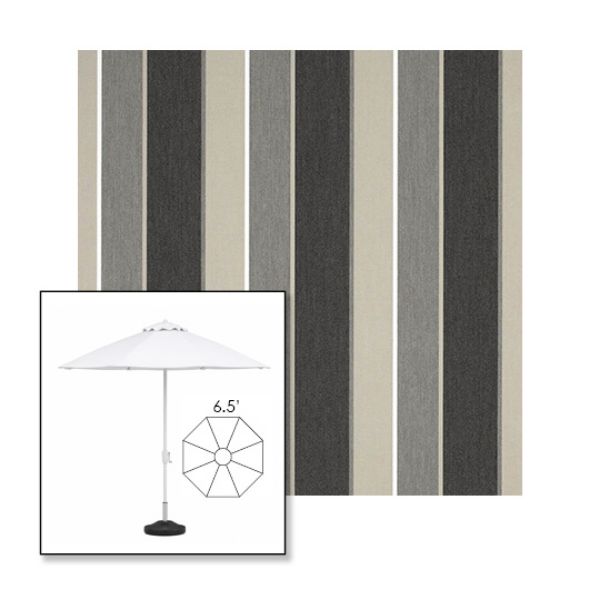 Picture of Clinton Granite | 6.5' Fiberglass Market Umbrella Sunbrella® Awning Fabric