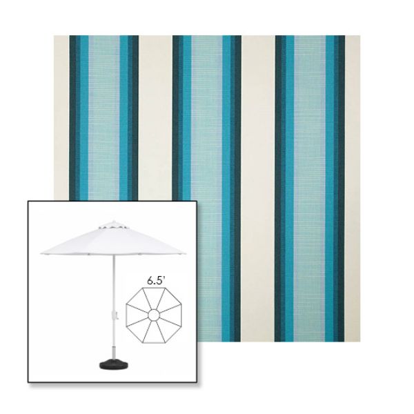Picture of Colonnade Seaglass | 6.5' Fiberglass Market Umbrella Sunbrella® Awning Fabric