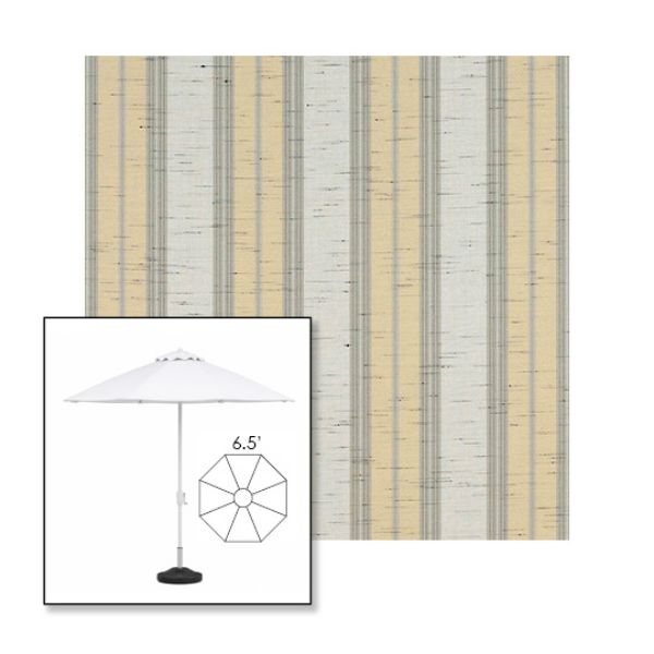 Picture of Grey Beige Chip Fancy | 6.5' Fiberglass Market Umbrella Sunbrella® Awning Fabric