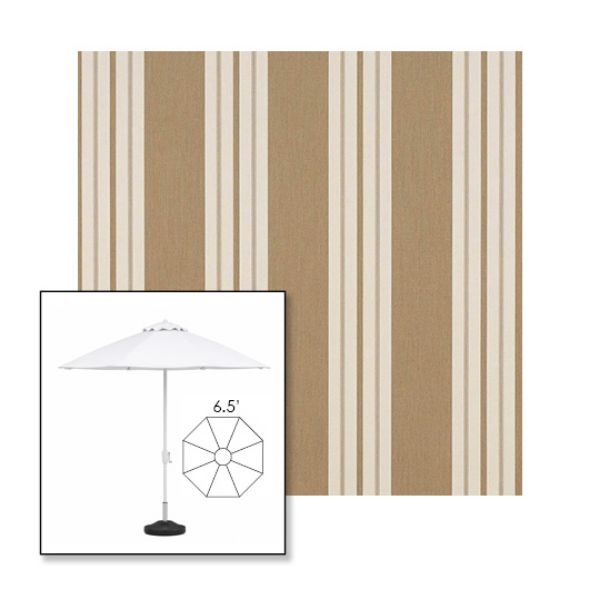 Picture of Heather Beige Classic | 6.5' Fiberglass Market Umbrella Sunbrella® Awning Fabric