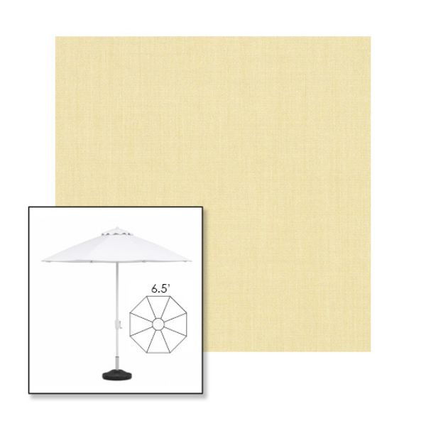 Picture of Parchment | 6.5' Fiberglass Market Umbrella Sunbrella® Awning Fabric