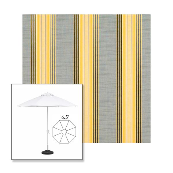Picture of Rodanthe Metallic | 6.5' Fiberglass Market Umbrella Sunbrella® Awning Fabric