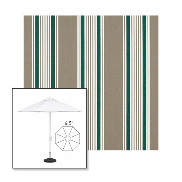 Picture of Taupe 2 | 6.5' Fiberglass Market Umbrella Sunbrella® Awning Fabric