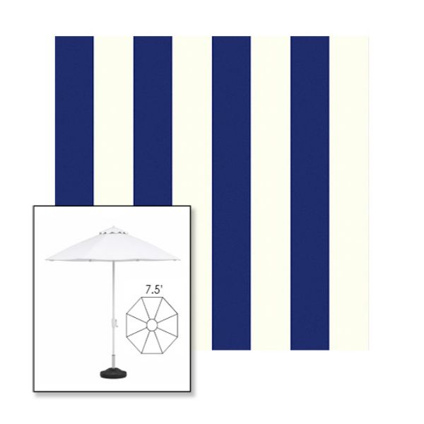 Picture of Beaufort Captain Navy | 7.5' Fiberglass Market Umbrella Sunbrella® Awning Fabric