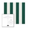 Picture of Beaufort Forest Green Natural | 7.5' Fiberglass Market Umbrella Sunbrella® Awning Fabric