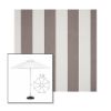 Picture of Beaufort Mushroom | 7.5' Fiberglass Market Umbrella Sunbrella® Awning Fabric