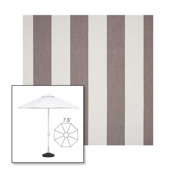 Picture of Beaufort Mushroom | 7.5' Fiberglass Market Umbrella Sunbrella® Awning Fabric
