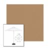 Picture of Beige | 7.5' Fiberglass Market Umbrella Sunbrella® Awning Fabric