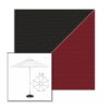 Picture of Black Burgundy | 7.5' Fiberglass Market Umbrella Sunbrella® Awning Fabric