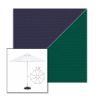 Picture of Captain Navy Forest Green | 7.5' Fiberglass Market Umbrella Sunbrella® Awning Fabric