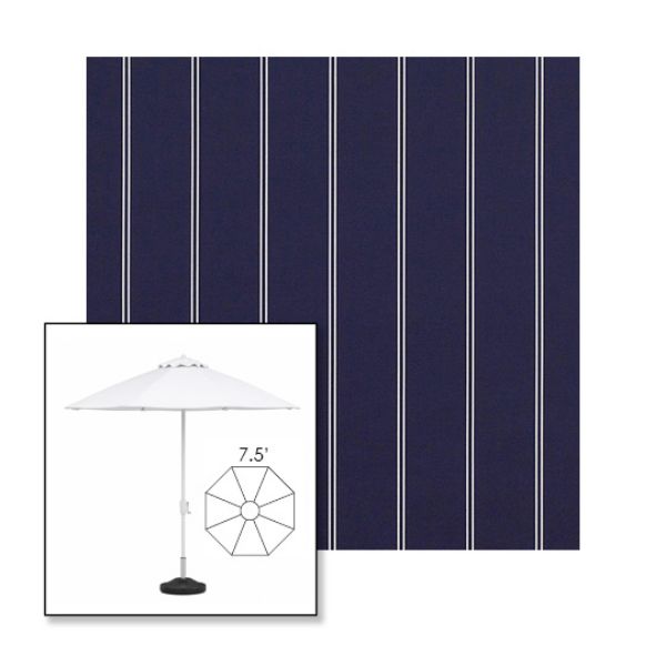 Picture of Cooper Navy | 7.5' Fiberglass Market Umbrella Sunbrella® Awning Fabric