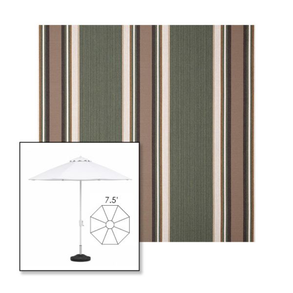 Picture of Emblem Fern | 7.5' Fiberglass Market Umbrella Sunbrella® Awning Fabric