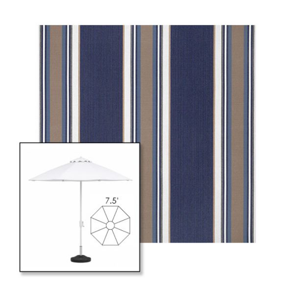 Picture of Emblem Navy | 7.5' Fiberglass Market Umbrella Sunbrella® Awning Fabric