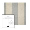 Picture of Era Ash | 7.5' Fiberglass Market Umbrella Sunbrella® Awning Fabric