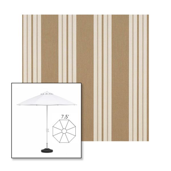 Picture of Heather Beige Classic | 7.5' Fiberglass Market Umbrella Sunbrella® Awning Fabric